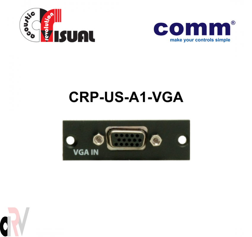 Comm AV Wall Plate Panel, US Type - VGA Connector only