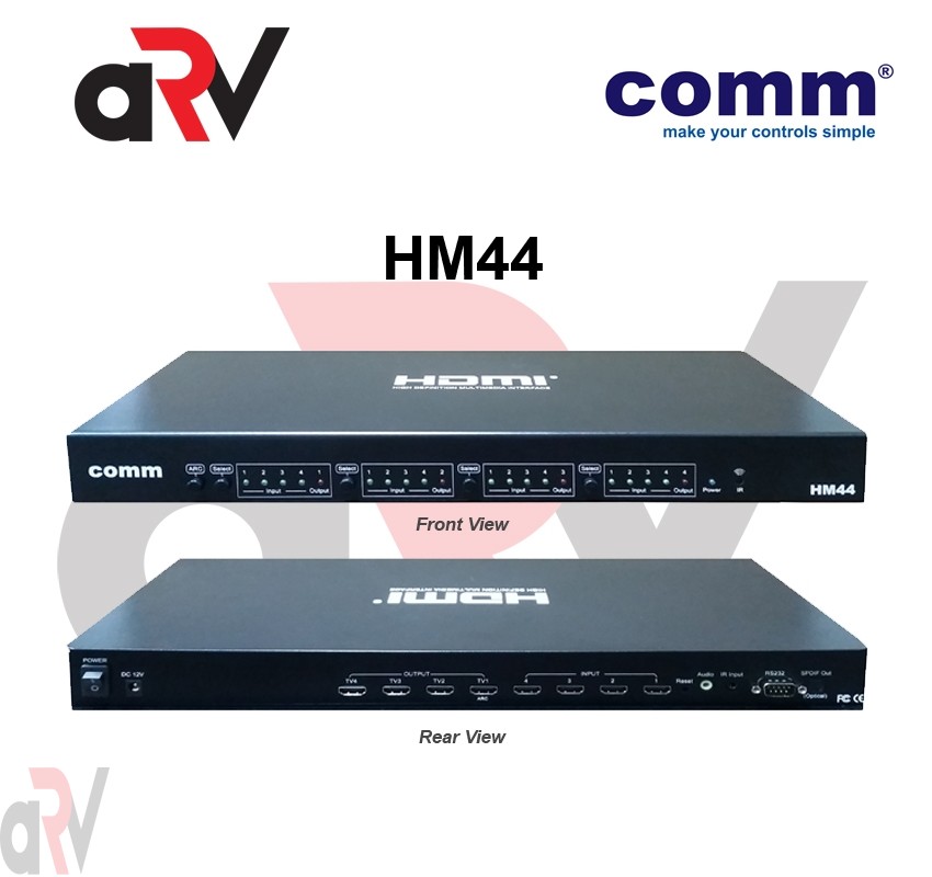 Comm HDMI Matrix Splitter & Switch - HM44