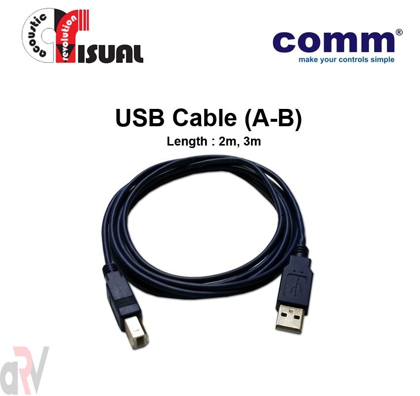 Comm USB Cable (Type A to Type B) 3m, CCU-3AB