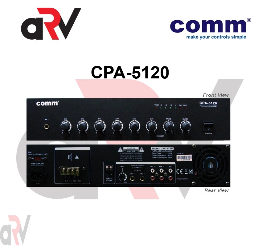 Comm Amplifer with Remote Out Control - CPA-5120