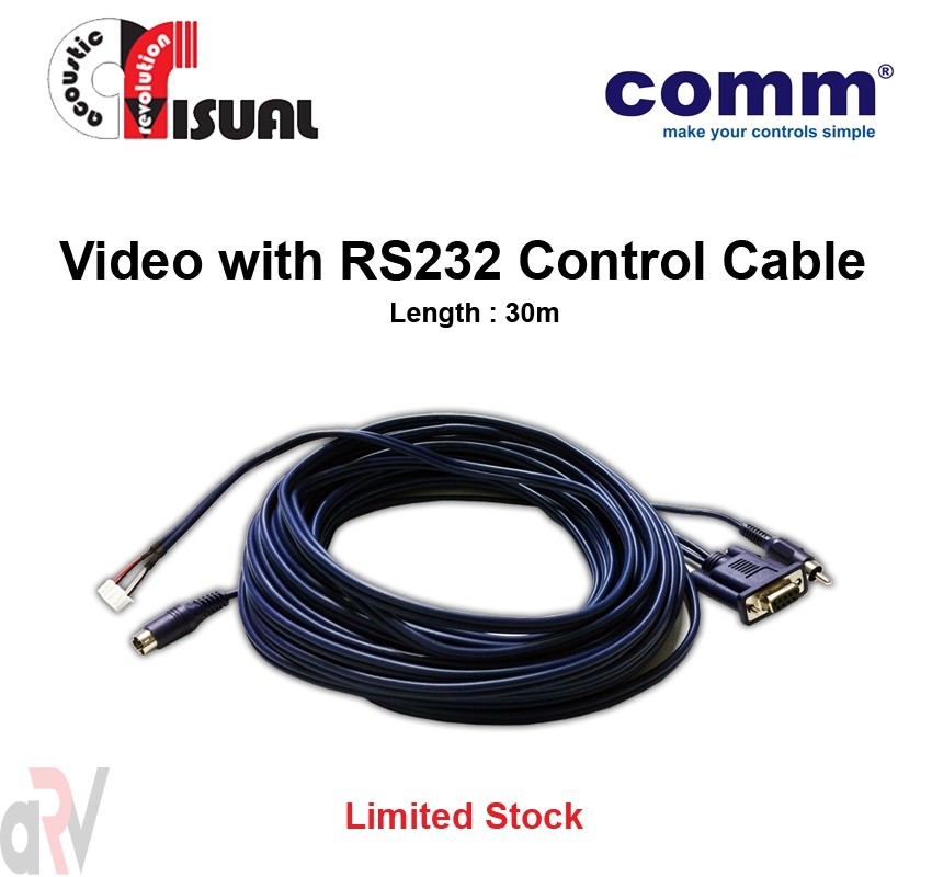 Comm Video with RS232 Control Cable 30m, CVR-30M