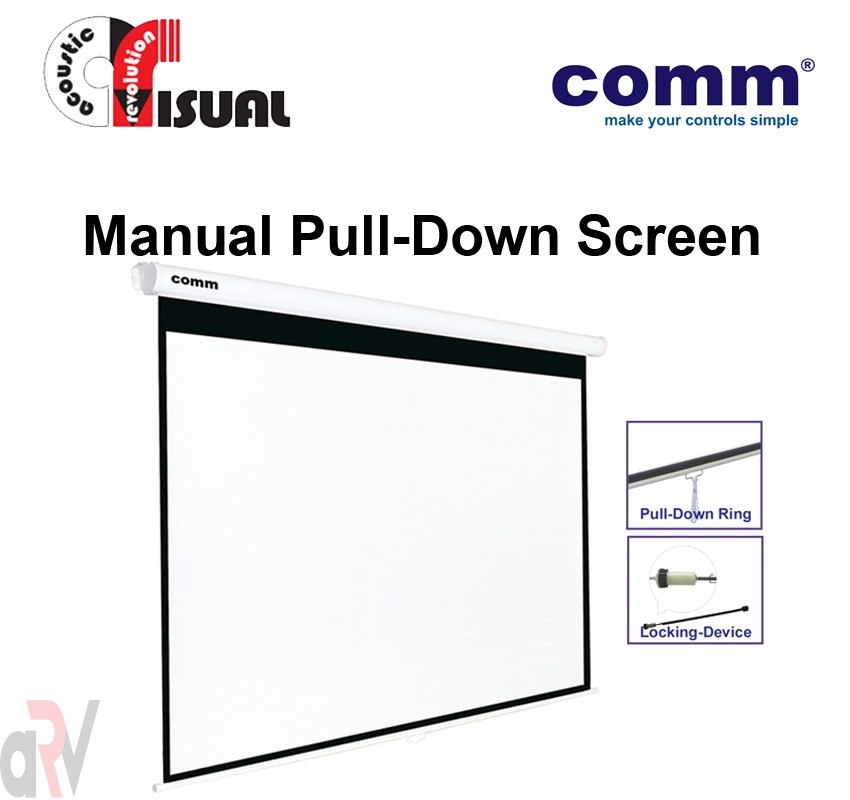 Comm Manual Pull-Down Wall Screen CP-MA84