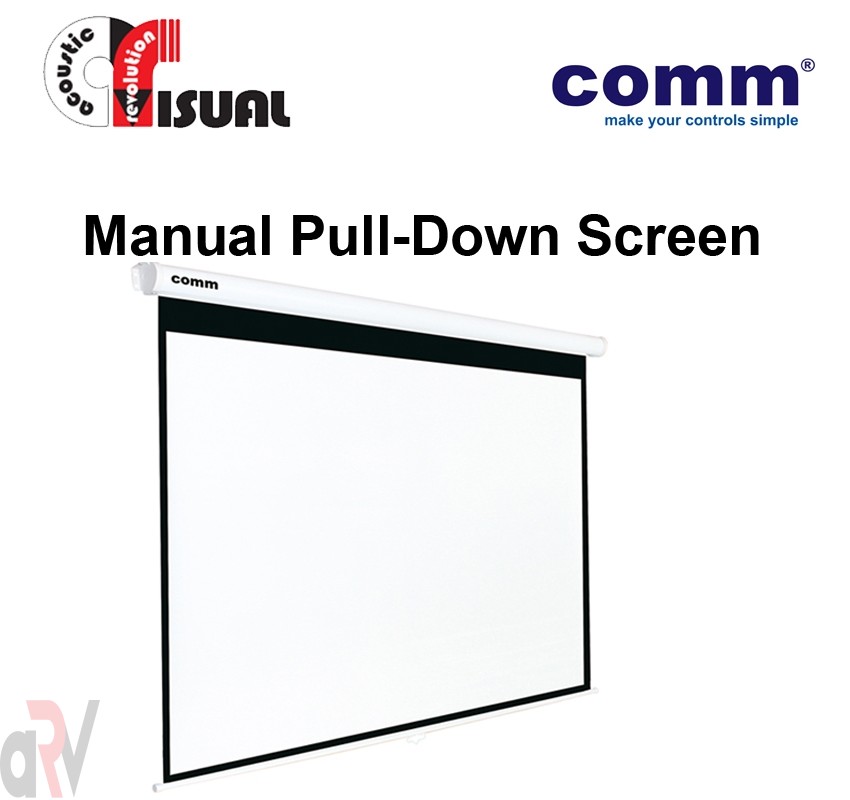 Comm Manual Pull-Down Wall Screen CP-MA84-43