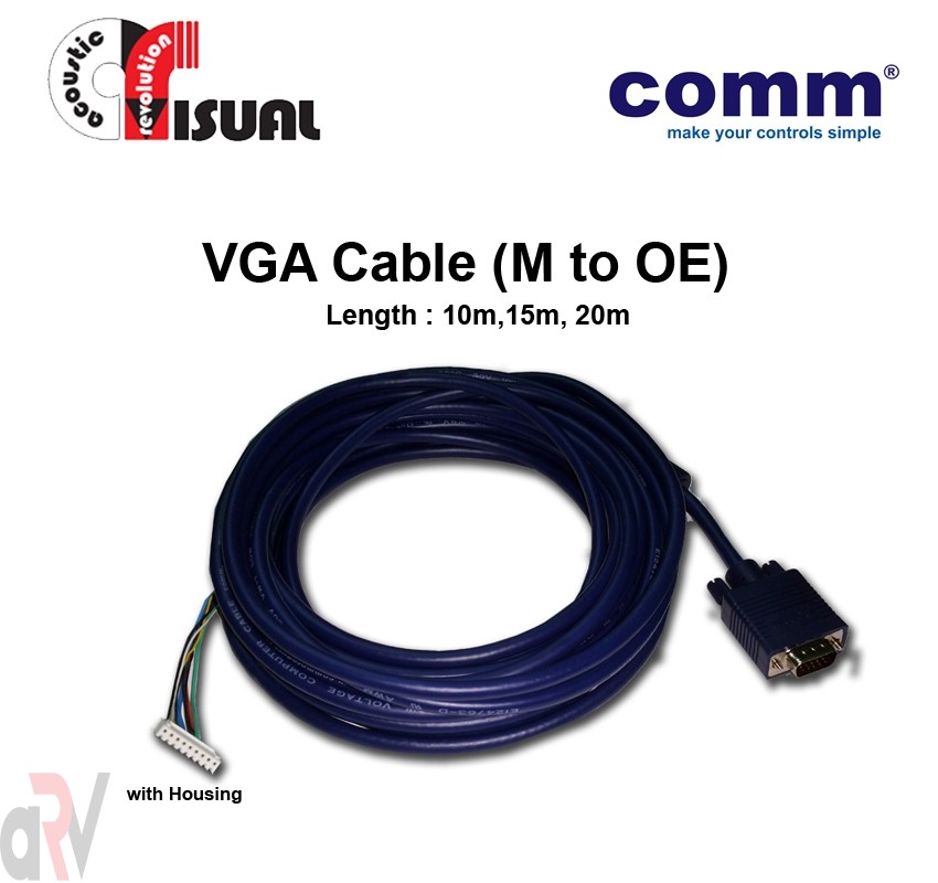 Comm VGA Cable with Housing 10m, CCV-10MOEH