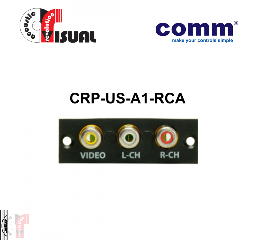 Comm AV Wall Plate Panel, US Type - RCA Connector only