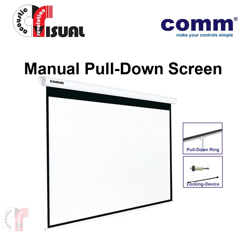 Comm Manual Pull-Down Wall Screen CP-MA84