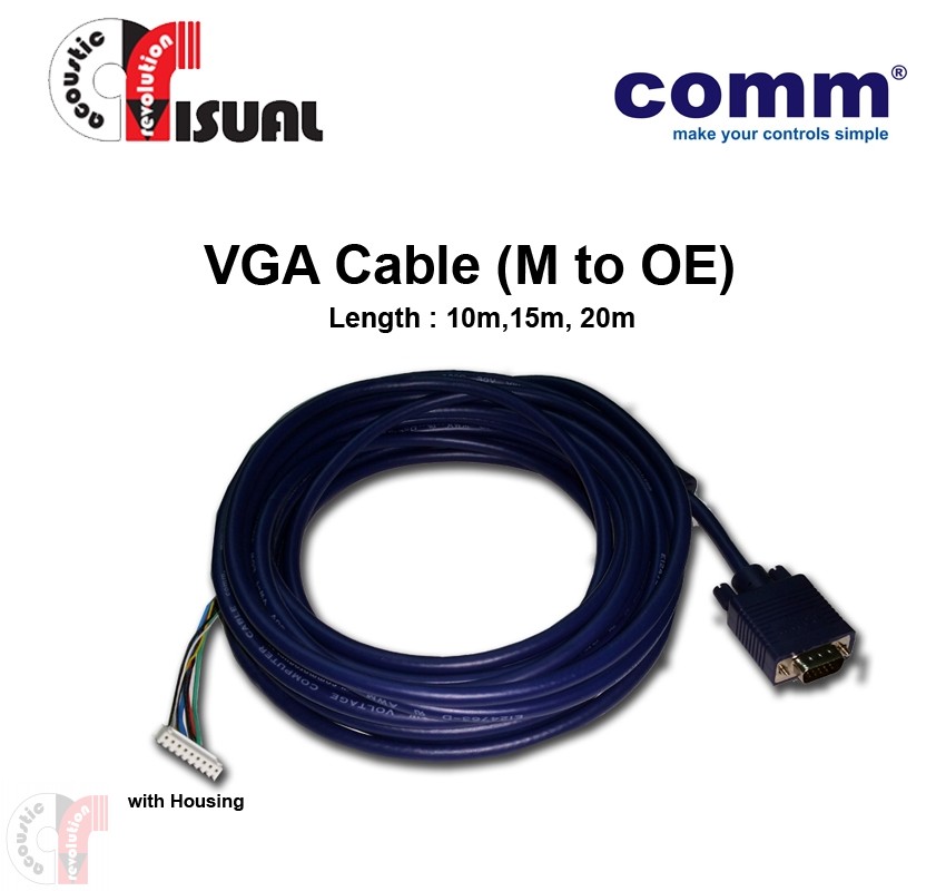 Comm VGA Cable with Housing 10m, CCV-10MOEH