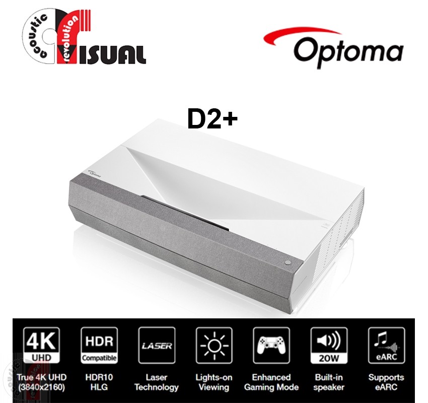 Optoma D2+ 4K UHD HDR Laser Cinema Projector